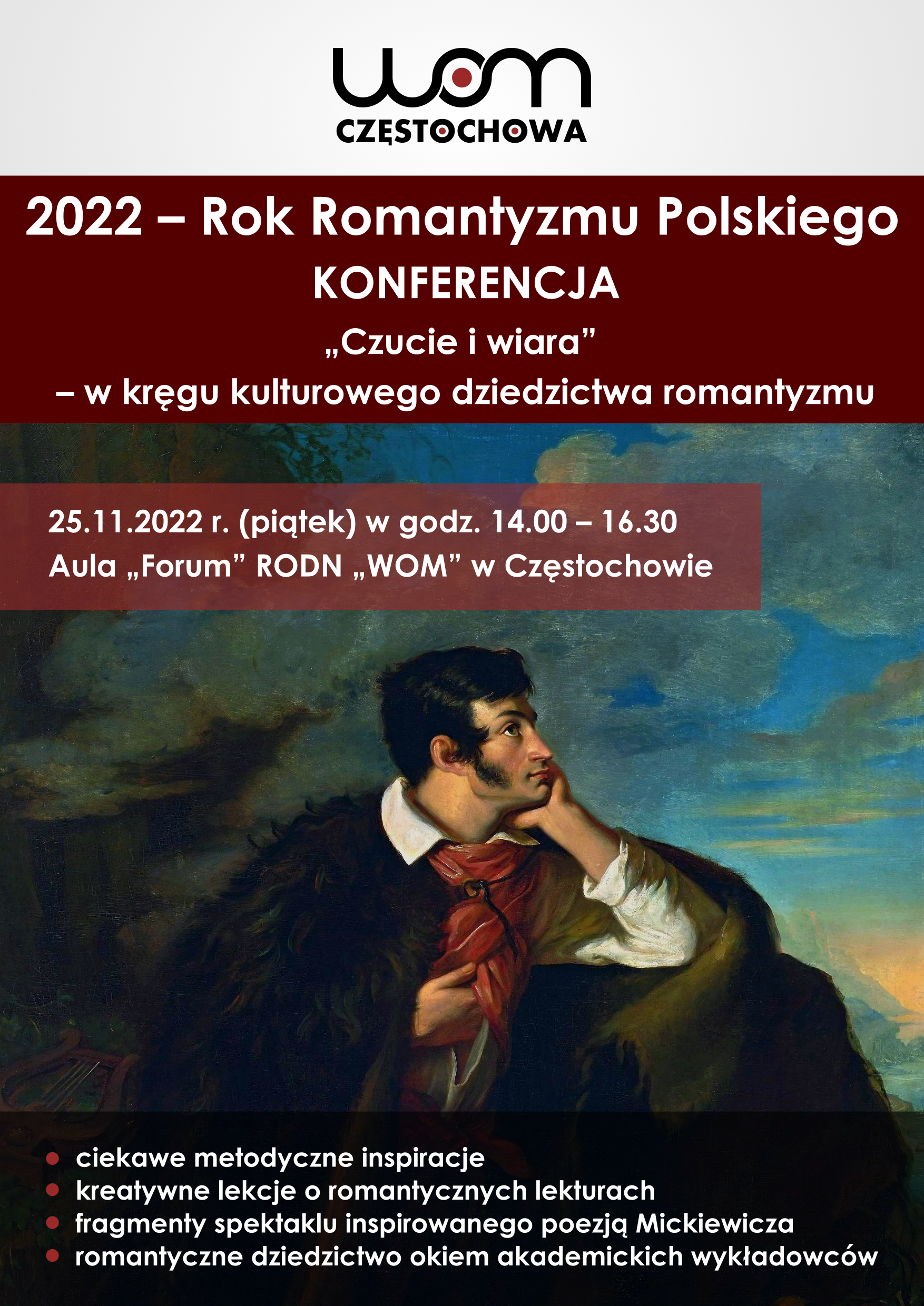 Czucie i wiara – w kręgu kulturowego dziedzictwa romantyzmu - plakat